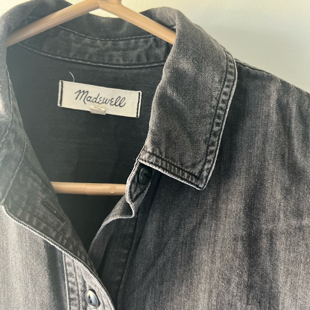 Madewell Charcoal Grey Button Up Tunic